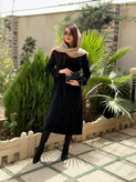 بارونی بلنددوجیب کاربردی آسترکشی شده کمربنددارجنس چرم سیلیکنی