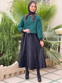 کت سارافون مخمل زیرکارحلقه ای همراه کت جنس مخمل