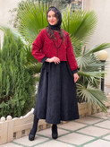 کت سارافون مخمل زیرکارحلقه ای همراه کت جنس مخمل
